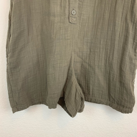 Aerie | Cotton Button down romper - Picture 2 of 7